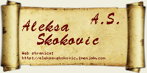 Aleksa Skoković vizit kartica